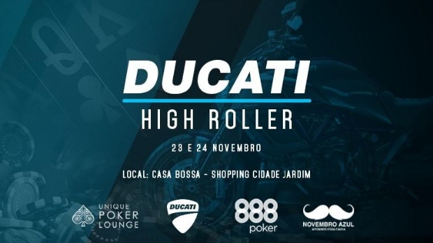High Roller em São Paulo será promovido por 888poker e Ducati