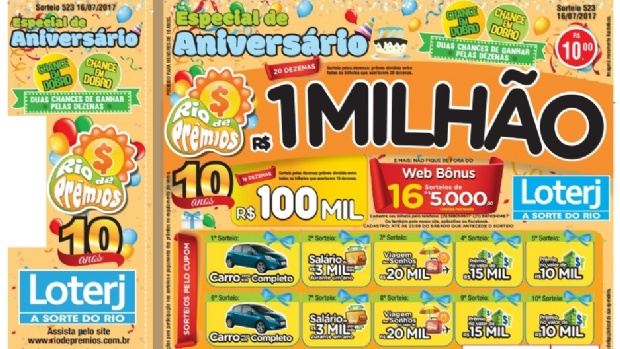 Loterj realiza sorteio especial de 10 anos do Rio de Prêmios