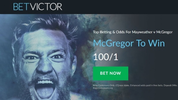 BetVictor to offer 100/1 on McGregor win