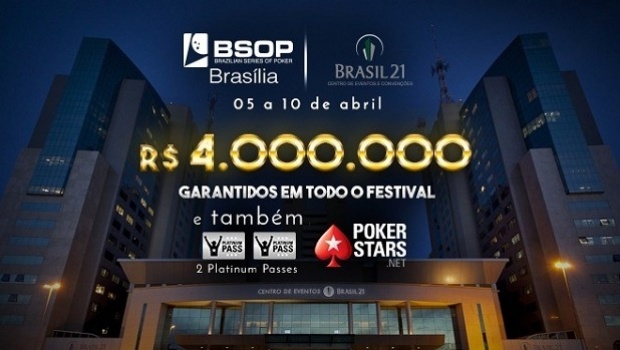 BSOP Brasilía terá premiação garantida de R$ 4 milhões