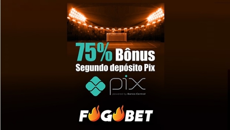 Fogobet cria promoção de bônus de segundo depósito com PIX