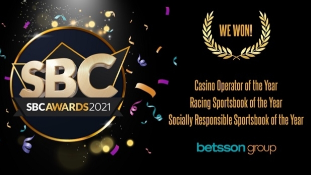 Hat-trick for Betsson Group at SBC Awards 2021