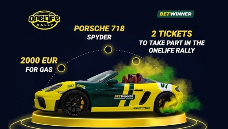 Betwinner e OneLife Rally se unem para lançar loteria que premia com um Porsche 718 Spyder