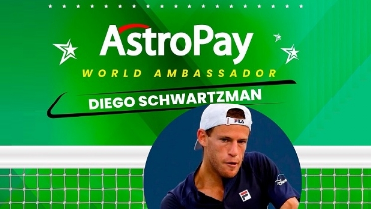 Astropay adiciona Diego Schwartzman como novo embaixador da marca