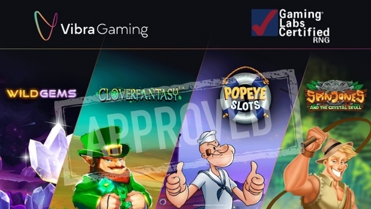 Vibra Gaming obtém novas certificações da GLI para os seus jogos