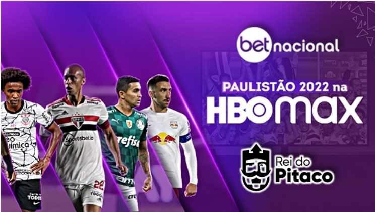 BetNacional e Rei do Pitaco patrocinaram as transmissões do Paulistão na HBO Max