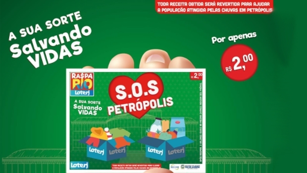 Loterj lança Raspario SOS Petrópolis para ajudar atingidos pelas fortes chuvas