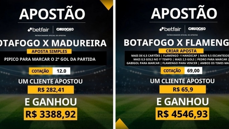 Betfair revela as 10 maiores “fezadas” da 1ª Fase do Campeonato Carioca