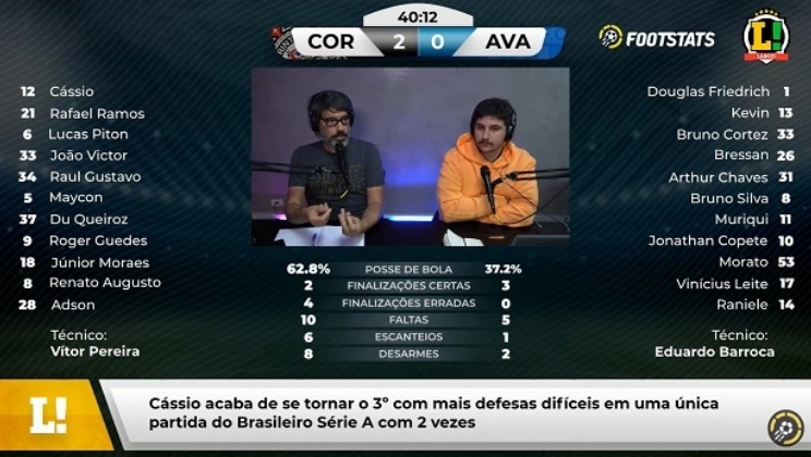 LANCE! cria live de estatísticas para ajudar apostadores durante as rodadas do Brasileirão