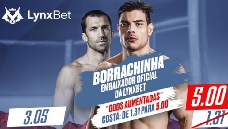 Com as melhores odds, LynxBet apoia seu embaixador Borrachinha no duelo do UFC contra Rockhold