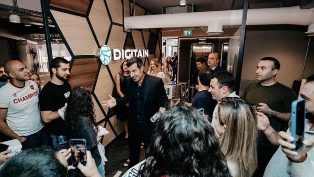 Luis Figo visited Digitain’s headquarters in Armenia for the first time as brand ambassador