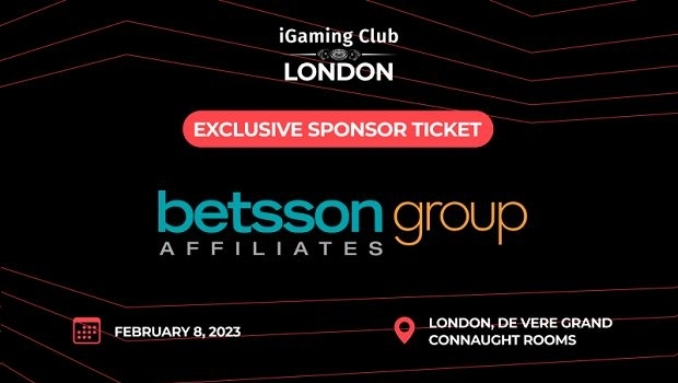 Betsson Group Affiliates nomeado patrocinador do iGaming Club London '23