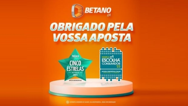 Betano conquista Prêmio Cinco Estrelas e Escolha do Consumidor em Portugal