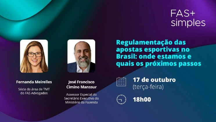 Webinar com José Francisco Manssur discutirá rumos da regulamentação das apostas esportivas