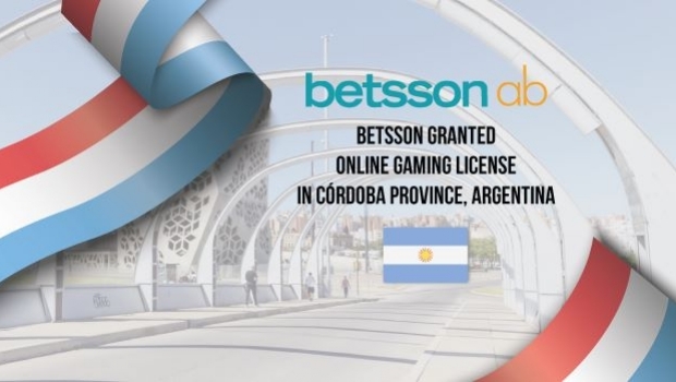 Betsson recebe licença de jogo online na província argentina de Córdoba