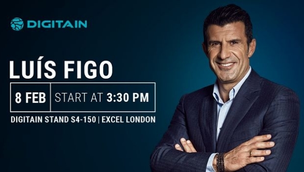 Digitain brings star and brand ambassador Luis Figo to its stand at ICE London 2023