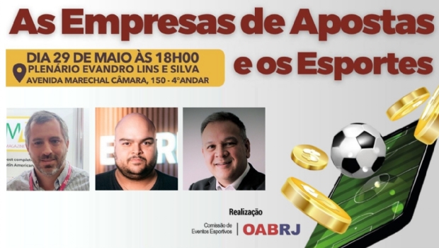 KLEFER, EstrelaBet and Paybrokers will participate in OAB/RJ debate on betting companies