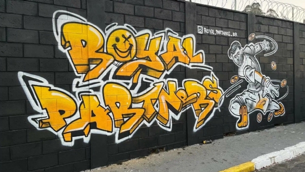 Royal Partners painted the first gaming affiliate graffiti in Sao Paulo