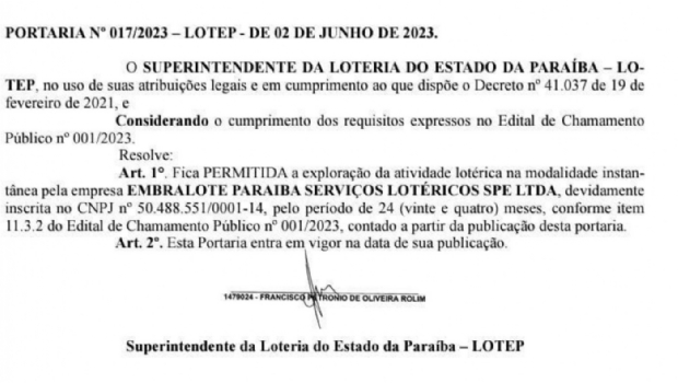 A LOTEP inicia operação da modalidade Instantânea através de empresa privada autorizada