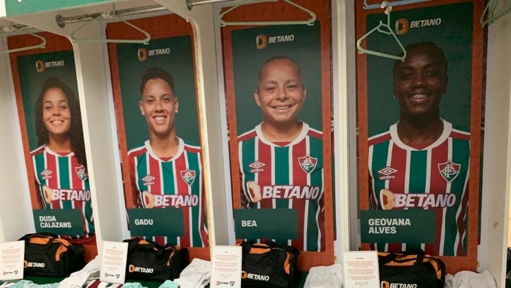 Betano customiza vestiário do time feminino de futebol do Fluminense