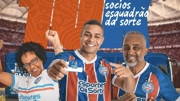 Plano de sócios do Bahia com Esportes da Sorte chega a 10 mil afiliados a um mês de lançamento