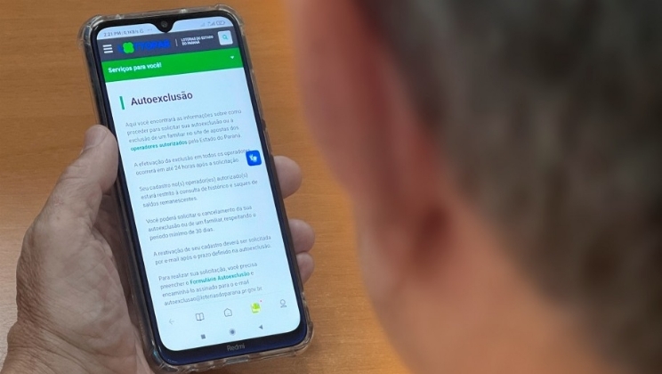 Lottopar disponibiliza página para autoexclusão de apostadores