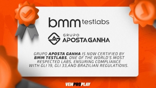 Aposta Ganha obtém certificações GLI 19, GLI 33 e brasileira para sua plataforma da BMM Testlabs