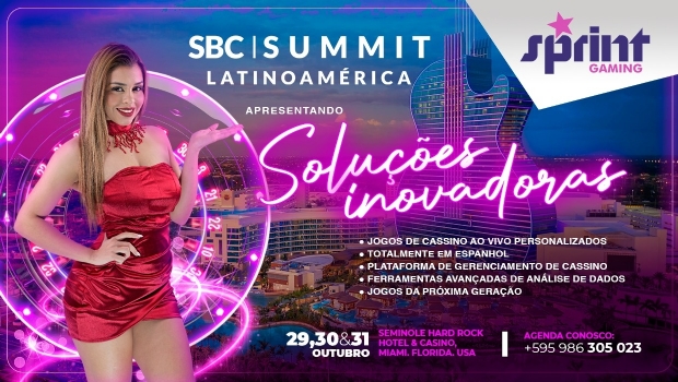 Sprint Gaming leva seu cassino ao vivo 100% personalizável ao SBC Summit Latinoamérica 2024