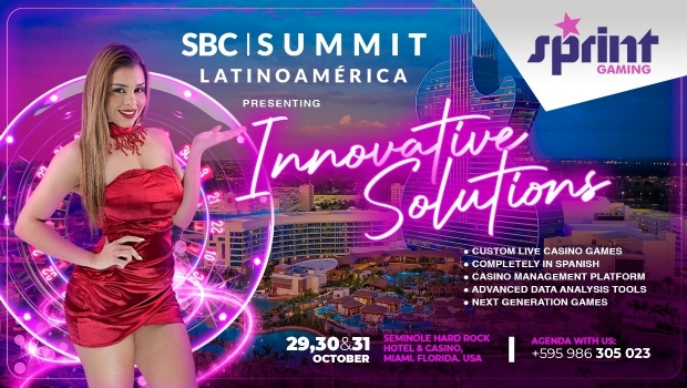 Sprint Gaming brings its 100% customizable live casino to SBC Summit Latinoamérica 2024