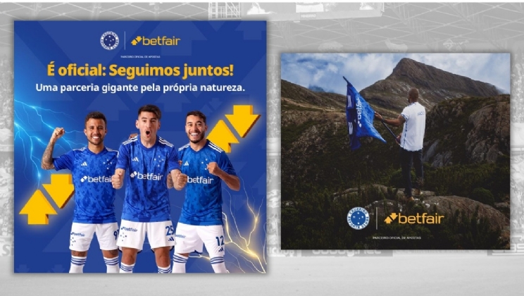 Betfair renova contrato de patrocínio máster com o Cruzeiro até dezembro de 2026