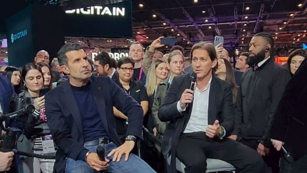 Digitain rocked the first day of ICE London with stars Luis Figo and Michel Salgado