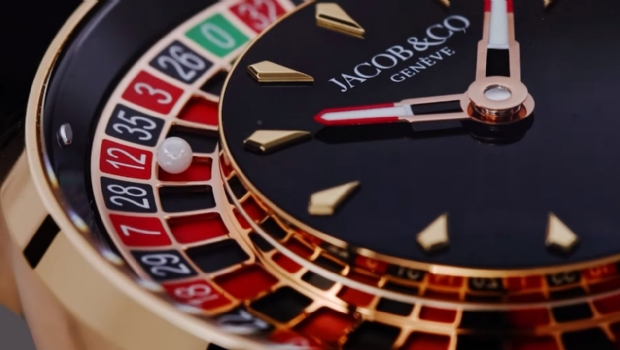 Neymar displays a US$ 280,000 casino-inspired watch that includes a roulette wheel