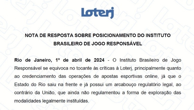 Loterj counters IBJR, says it does’t go beyond limits by concentrating placing of bets in Rio