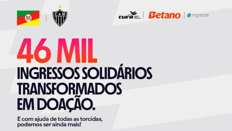 Betano e Atlético Mineiro se unem em ações de solidariedade para ajudar vítimas das enchentes