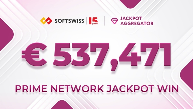 Prime Network Jackpot da SOFTSWISS atinge € 537 mil no último sorteio