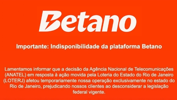 Betano goes to social media to report blocking of its website in Rio de Janeiro