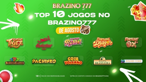 Top 10 jogos de agosto no Brazino777